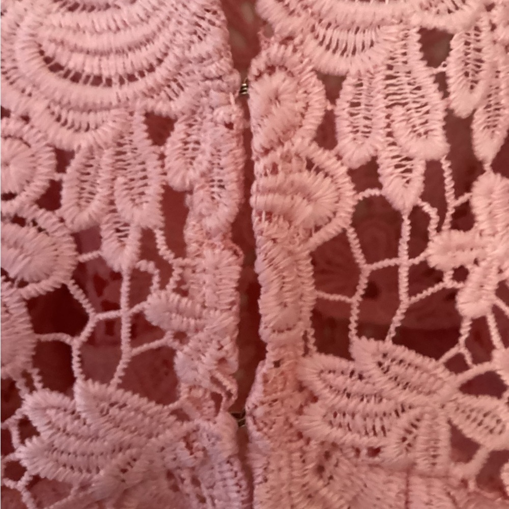 ❤️ Denim 24/7 Pink Lace Floral Cardigan 30 W - Picture 5 of 10